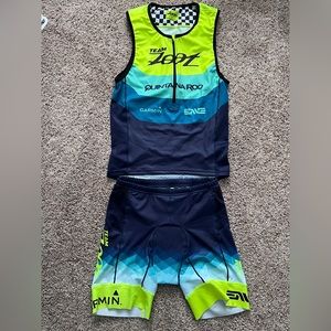 Team Zoot Men’s Triathlon Tank and Shorts Large